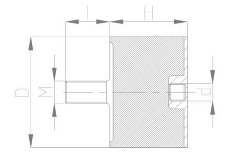 JNDD型<a href='http://m.02577.cn' target='_blank'><u>橡膠減震器</u></a>結(jié)構(gòu)圖