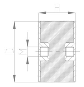 JNDE型<a href='http://m.02577.cn' target='_blank'><u>橡膠減震器</u></a>結構